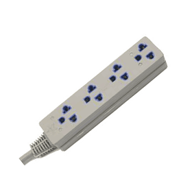 EXTENSION PVC 5 METROS 3 METROS 15A CON LINEA A TIERRA 220V 4 SERVICIOS