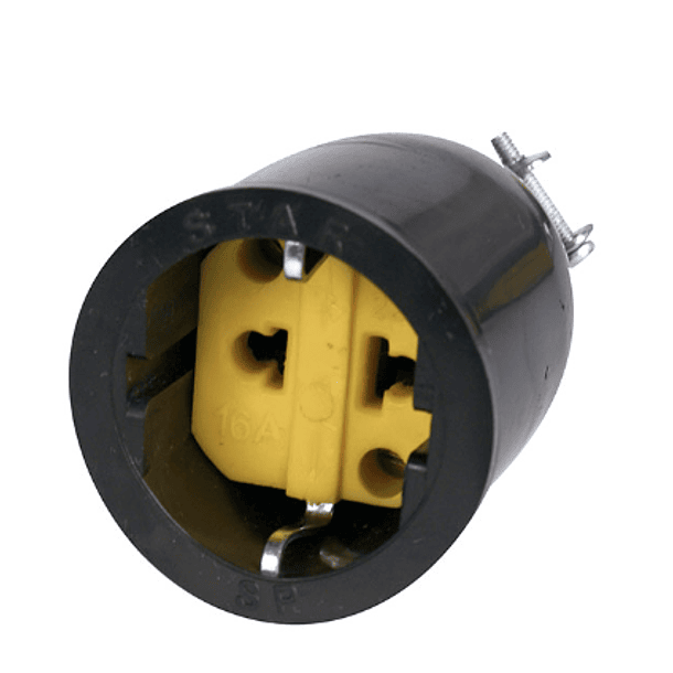 TOMACORRIENTE AEREO PLASTICO SHUKO 16A 2 LINEA 220V 
