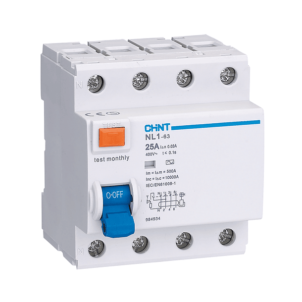 INTERRUPTOR DIFERENCIAL 4P 40A 300MA 230VAC CHINT 