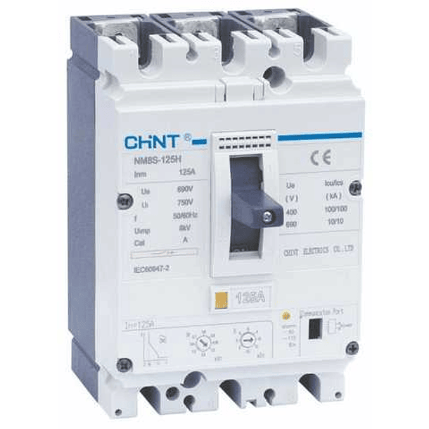 INTERRUPTOR DE FUERZA REGULABLE 3P 50 a 50A 50KA 415VAC CHINT 