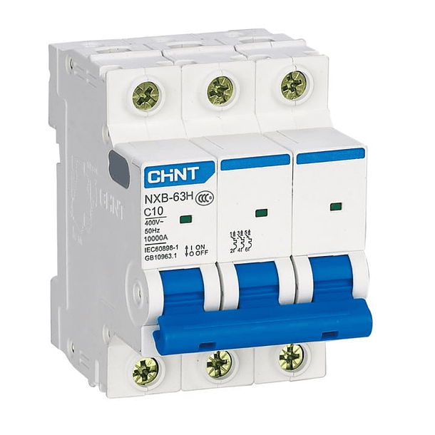 INTERRUPTOR TERMOMAGNETICO 3P 50A 230VAC 10KA CHINT 