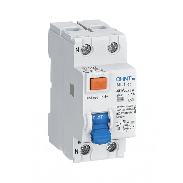 INTERRUPTOR DIFERENCIAL SUPERINMUNIZADO 2P 40A 30ma CHINT 