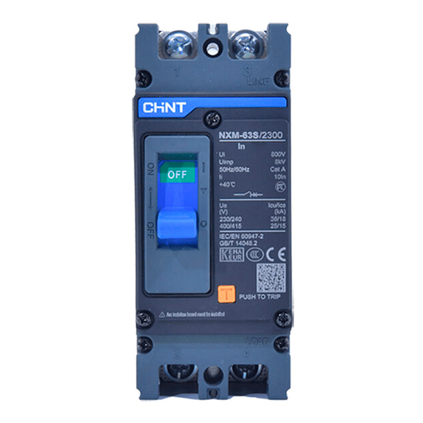 INTERRUPTOR DE FUERZA BLACK FIJO 2P 25A 25KA 415V CHINT 