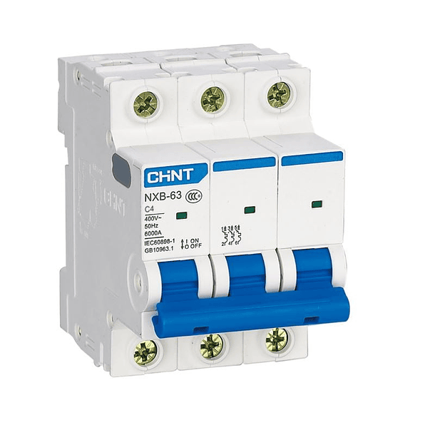 INTERRUPTOR TERMOMAGNETICO 3P 50A 230VAC 6KA CHINT 