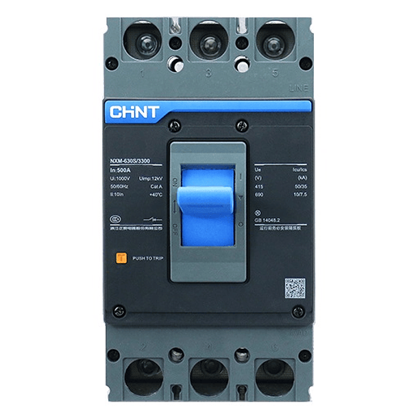 INTERRUPTOR DE FUERZA BLACK FIJO 3P 500A 50KA 415V CHINT 
