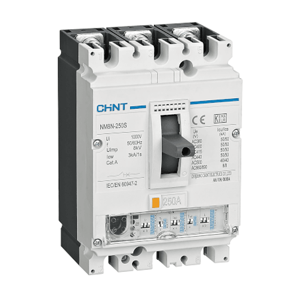 INTERRUPTOR DE FUERZA REGULABLE 3P 441 a 630A 50KA 415V CHINT 