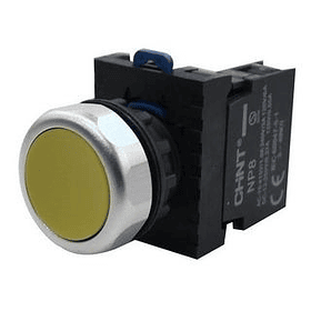 PULSADOR RASANTE DOBLE BLOCK 1NA+1NC AMARILLO CHINT