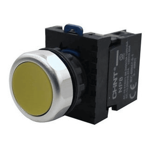 PULSADOR RASANTE DOBLE BLOCK 1NA+1NC AMARILLO CHINT 