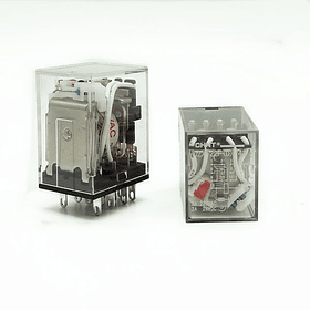 RELE DE 14 PINES BOBINA 220VAC 4NA 4NC INDICADOR CHINT