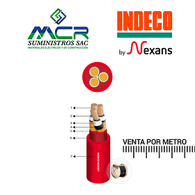 CABLE CONDUCTOR ENERGÍA PARA MEDIA TENSIÓN 6KV 3X120mm2 N2XSEY x METRO INDECO