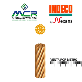 CONDUCTOR  COBRE DESNUDO SUAVE 7 HILOS 25mm2 x METRO INDECO 