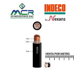  CABLE CONDUCTOR  DE SOLDAR 600V 2AWG NEGRO x METRO INDECO