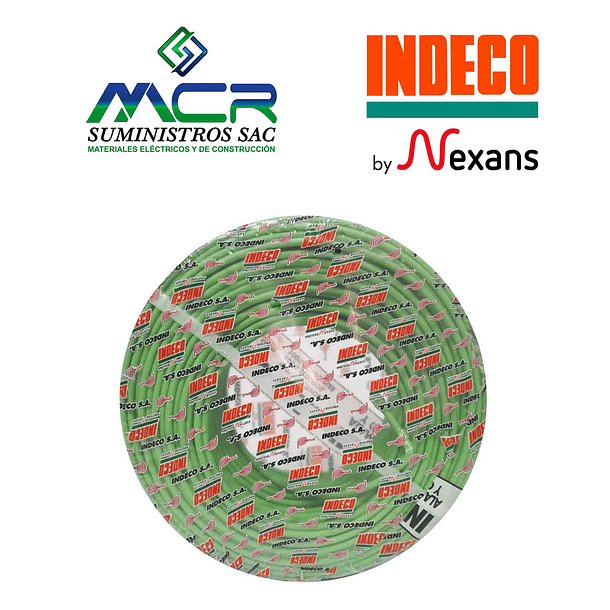CABLE CONDUCTOR 18AWG VERDE AUTOMOTRIZ 300V GPT-3 ROLLO 100m INDECO 
