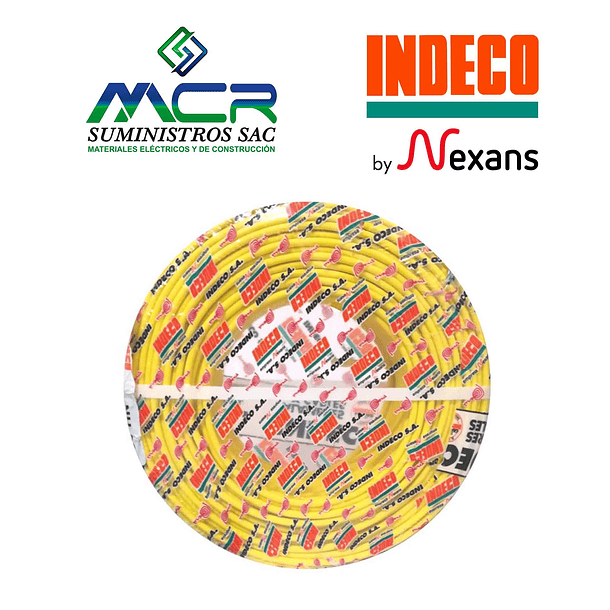CABLE CONDUCTOR 16AWG AMARILLO AUTOMOTRIZ 300V GPT-3 ROLLO 100m INDECO 