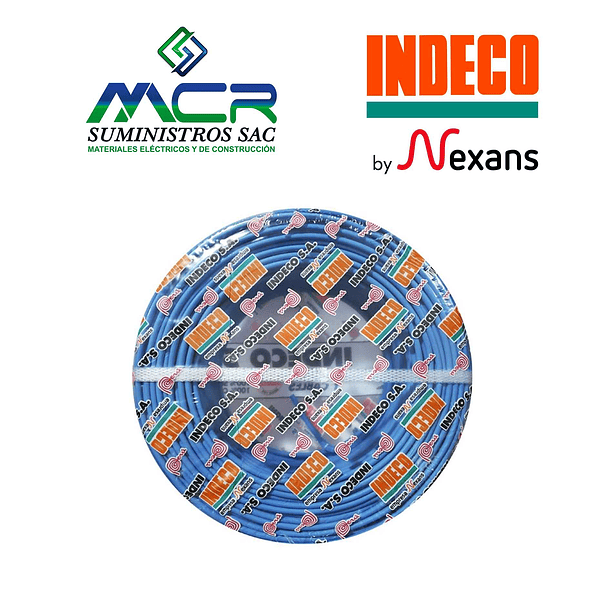 CABLE CONDUCTOR 10AWG AZUL AUTOMOTRIZ 300V GPT-3 ROLLO 100m INDECO 