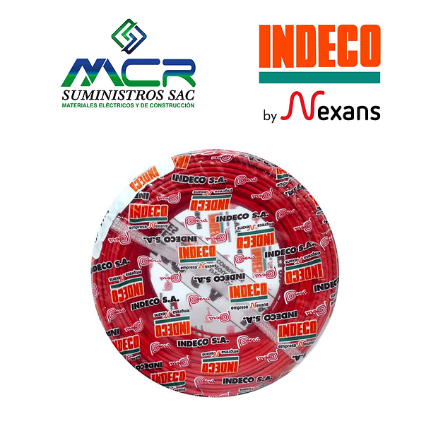 CABLE CONDUCTOR 18AWG ROJO AUTOMOTRIZ 300V GPT-3 ROLLO 100m INDECO 