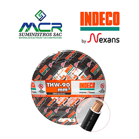 CABLE CONDUCTOR 750V 6mm NEGRO ROLLO 100m THW-90 INDECO