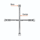 LLAVE DE CRUZ PLEGABLE 14” 35cm 17mm 3/4. 13/16. 7/8. TRUPER 2