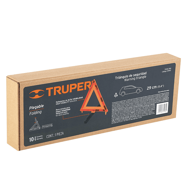 TRIANGULOS DE SEGURIDAD REFLEJANTE ROJO 29cm TRUPER 3