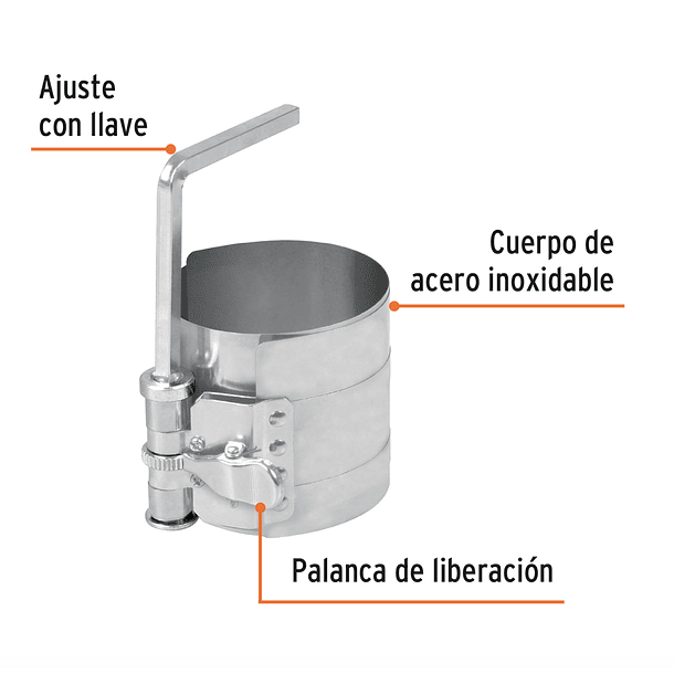 COMPRESOR PARA ANILLOS DE PISTON DE GASOLINA 13cm TRUPER 2