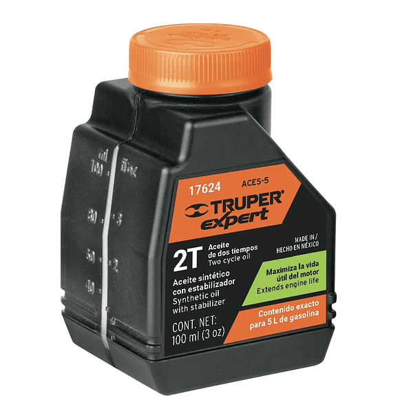 ACEITE SINTÉTICO PARA MOTOR 2 TIEMPOS 100ml 3 oz TRUPER 1