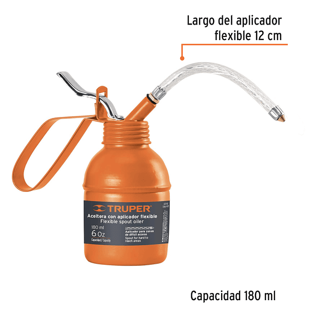 ACEITERA EN ACERO CAPACIDAD 180ml 6 oz TRUPER 3