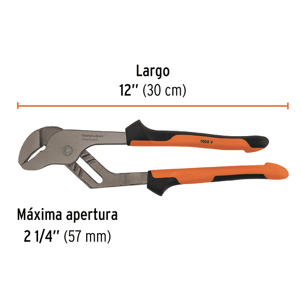 ALICATE AISLADO 1000V PICO LORO  12” 30cm TRUPER 3