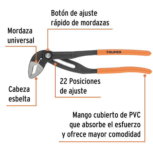 ALICATE PICO LORO TIPO EUROPEO MANGO PVC 12” 30cm TRUPER 2