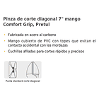 ALICATE DE CORTE DIAGONAL COFORT GRIP 7” 18cm PRETUL 4
