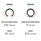 JUEGO ALICATE PARA ANILLO 4PZ INTERCAMBIABLES 150mm TRUPER 3