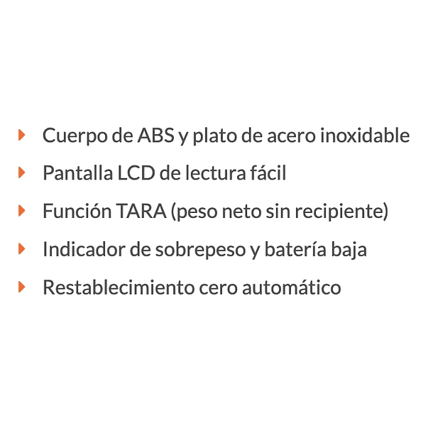 BALANZA DIGITAL PARA COCINA 5KG PLATO INOX LCD TRUPER 4