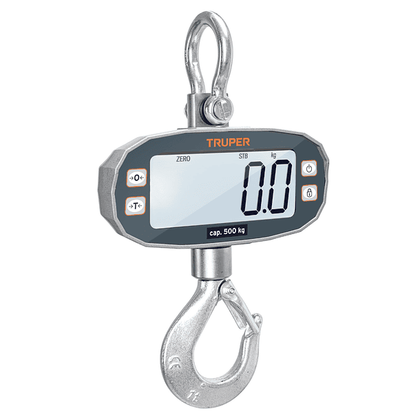 BALANZA ELECTRONICA COLGANTE CAPACIDAD 500kg LCD TRUPER 1