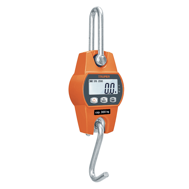 BALANZA ELECTRONICA COLGANTE CAPACIDAD 300kg LCD TRUPER 1