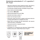 MOTOBOMBA A GASOLINA 4 TIEMPOS 7 HP 3” PULG 900L/min TRUPER 4