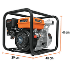 MOTOBOMBA A GASOLINA 4 TIEMPOS 7 HP 2” PULG 500L/min TRUPER 3