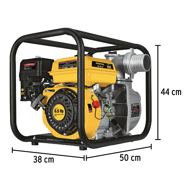 MOTOBOMBA GASOLINA 4 TIEMPO 6 1/2 HP 3 “ PULG 900L PRETUL 3