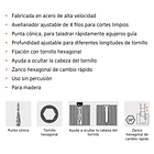 BROCA AVELLANADORA PARA MADERA DIAMETRO 3/6” 5mm TRUPER 3