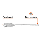 BROCA PALETA PARA MADERA ZANCO 1/4” DIAMETRO 3/4” TRUPER 2