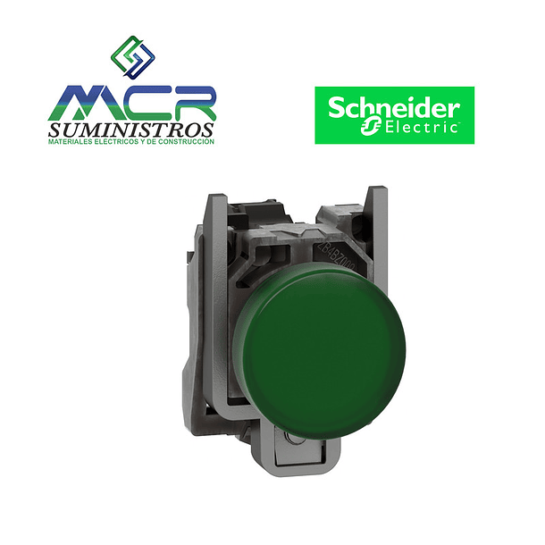 PILOTO SEÑALIZACION METAL LED VERDE 24 VAC VDC Schneider 