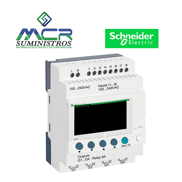 ZELIO PROGRAMABLE SR2 240VAC 8 ENTRADAS 4 SALIDAS Schneider 