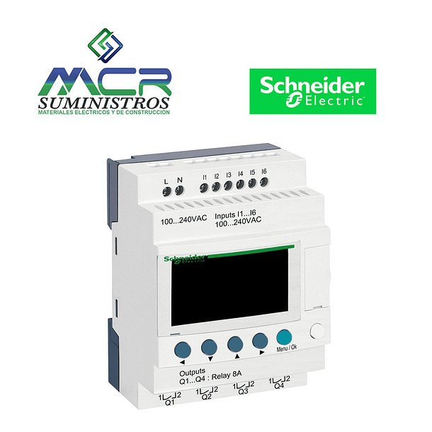ZELIO PROGRAMABLE SR3 240VAC 6 ENTRADAS 4 SALIDAS Schneider 
