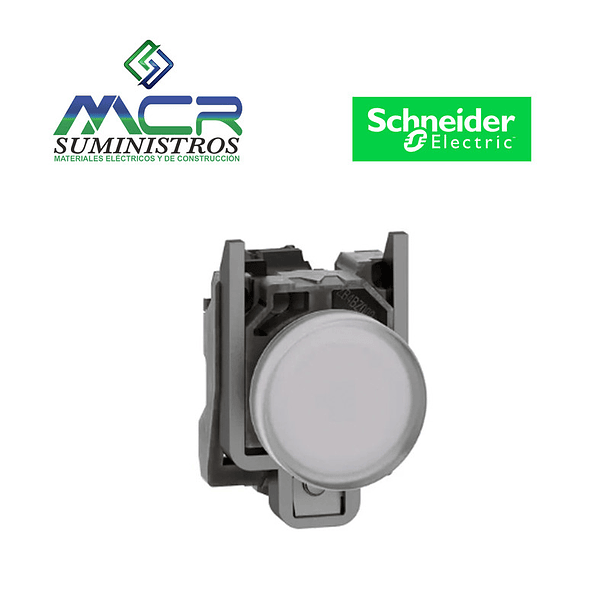 PILOTO SEÑALIZACION METAL LED 240 VAC BLANCO Schneider 