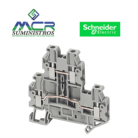 BORNERA GRIS UNIVERSAL 2 PISOS 2.5mm2 1000V 32a Schneider