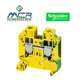 BORNERA TIERRA AMARILLO VERDE TORNILLO 16mm2 Schneider