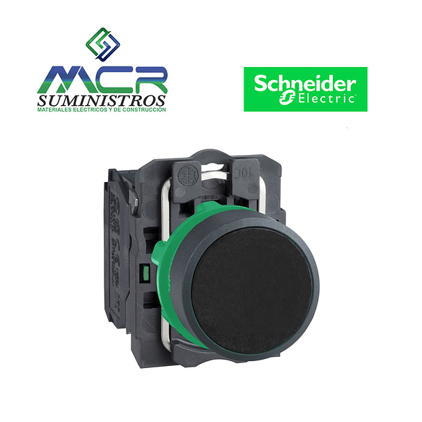PULSADOR DE PLASTICO 22mm NEGRO 1NA Schneider 
