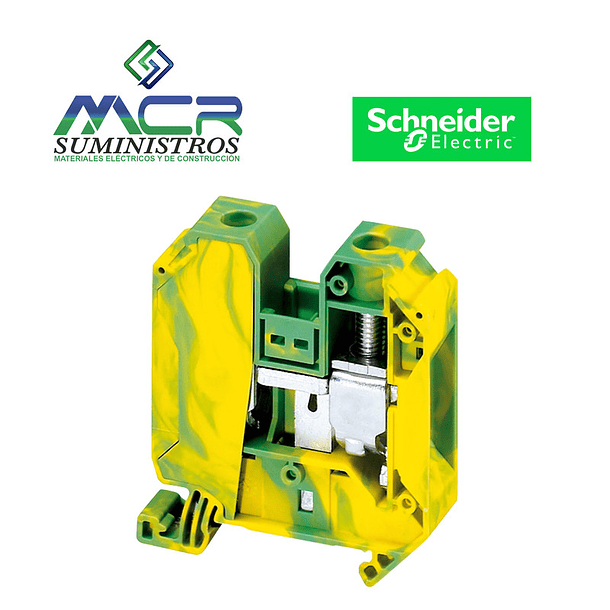 BORNERA TIERRA AMARILLO VERDE TORNILLO 32mm2 Schneider 