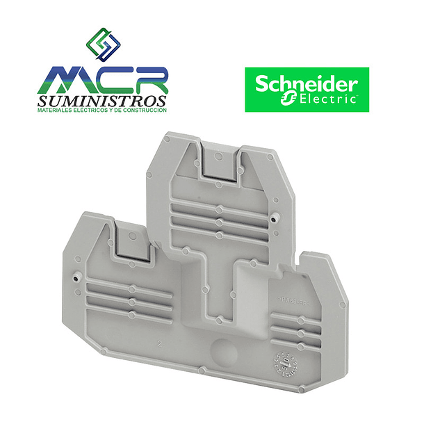 PLACA TAPA FINAL PARA BORNERAS 2 PISOS 2.5mm2 Schneider 