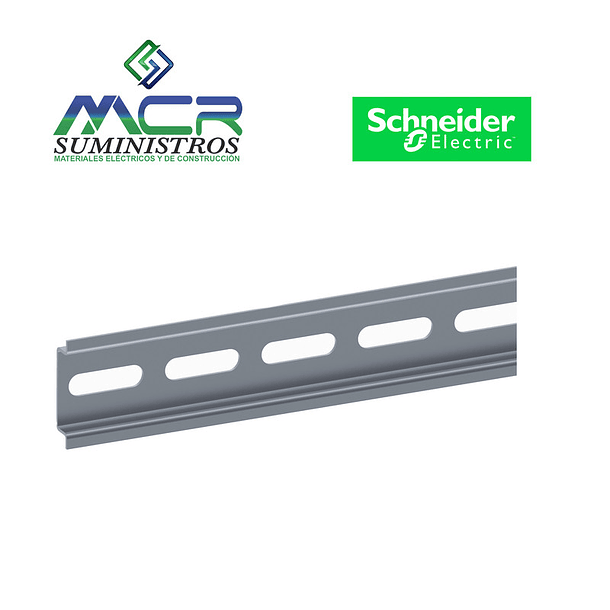 RIEL DIN METALICO SIMETRICO CROMADO 35mm 2metros Schneider 