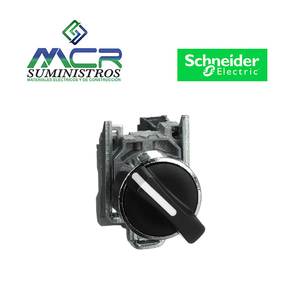 SELECTOR METAL NEGRO 2 POSICIONES FIJAS 1NA Schneider 
