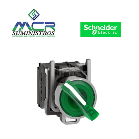 SELECTOR LED VERDE 24 VAC VDC 2 POSICIONES NA+NC Schneider